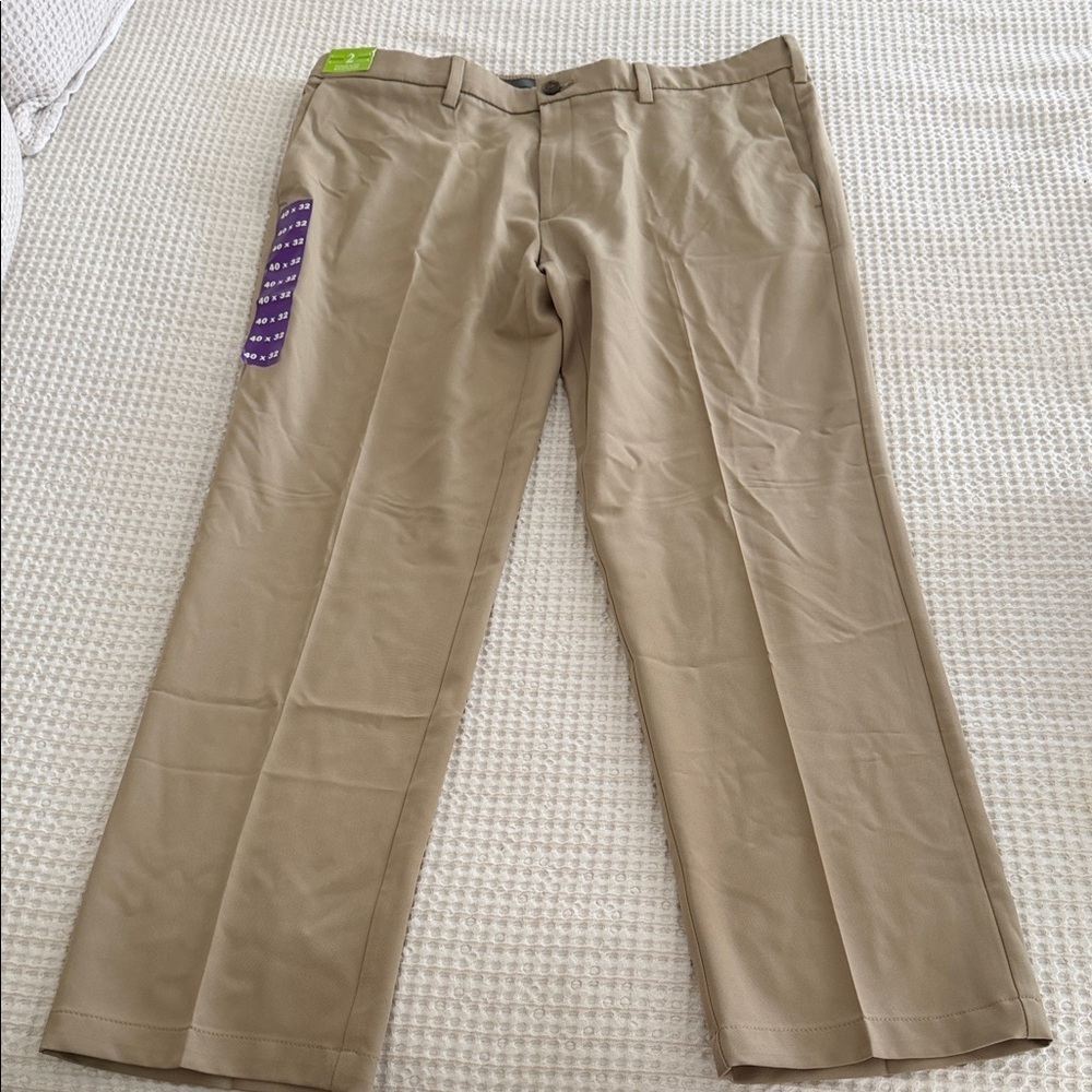 Haggar Men's Khaki Performance Stretch Chinos - Picture 6 of 6